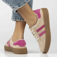Béžové kožené sneakersy Filippo DP6764/25 BE FH