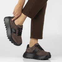 Tmavě hnědé kožené tenisky Filippo DP6785/26 D BR