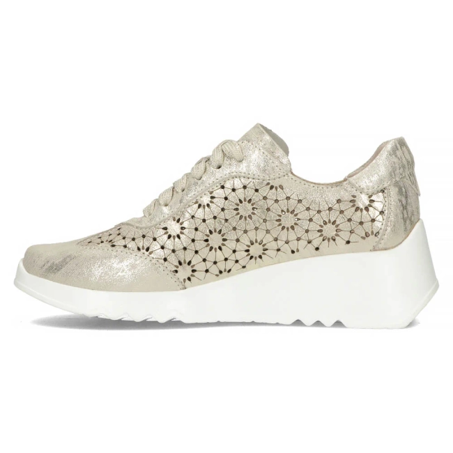 Zlaté kožené sneakersy Filippo DP4690/24 GO