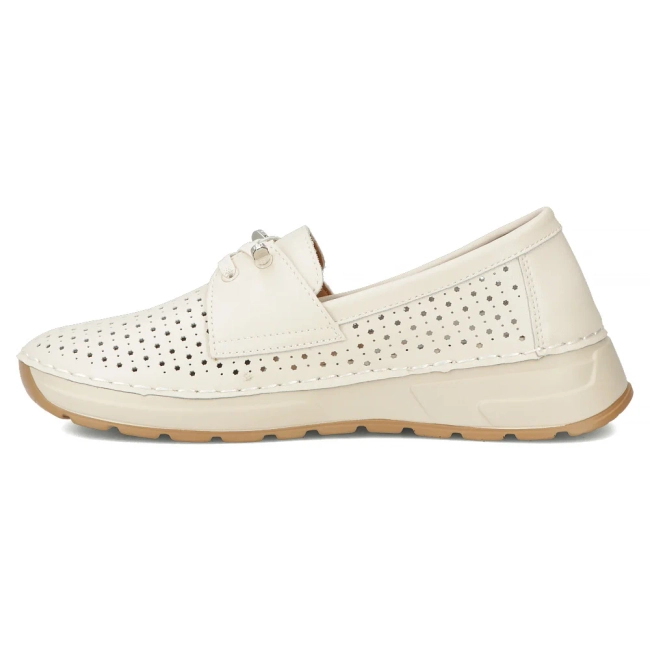 Béžové kožené polobotky Filippo DP7610/26 BE