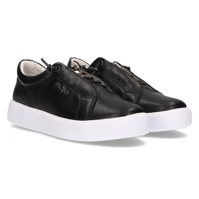 Černé kožené polobotky Filippo DP2041/21 BK